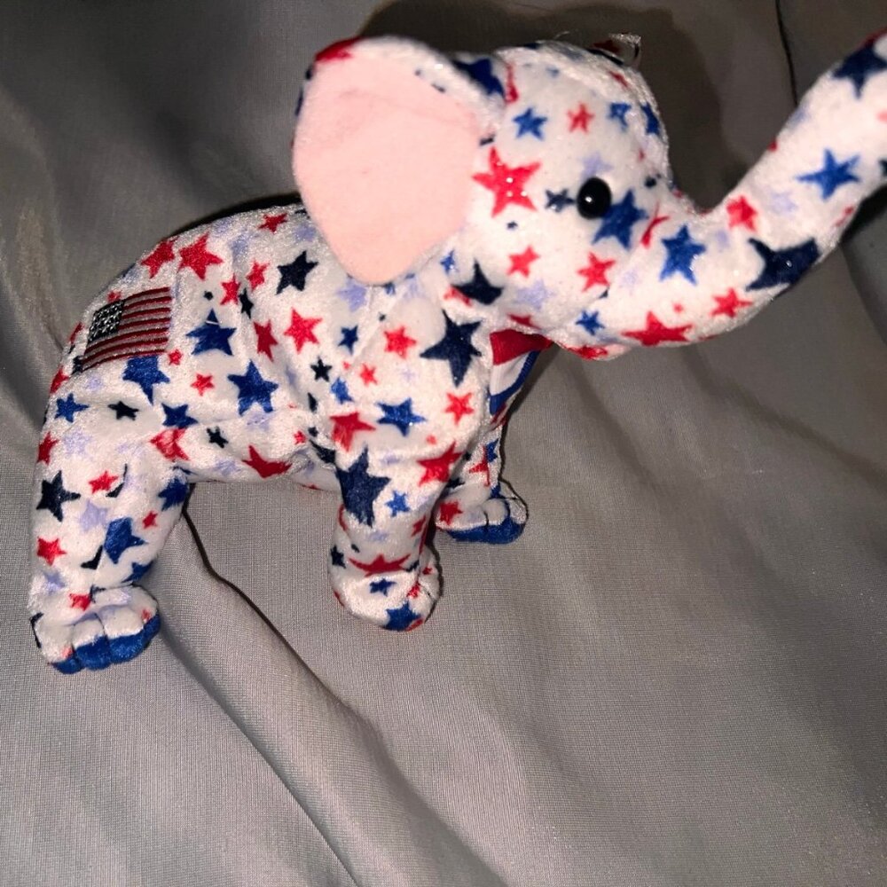 Ty Beanie Babies Righty 2004 the Elephant US Presidential Election Plush
